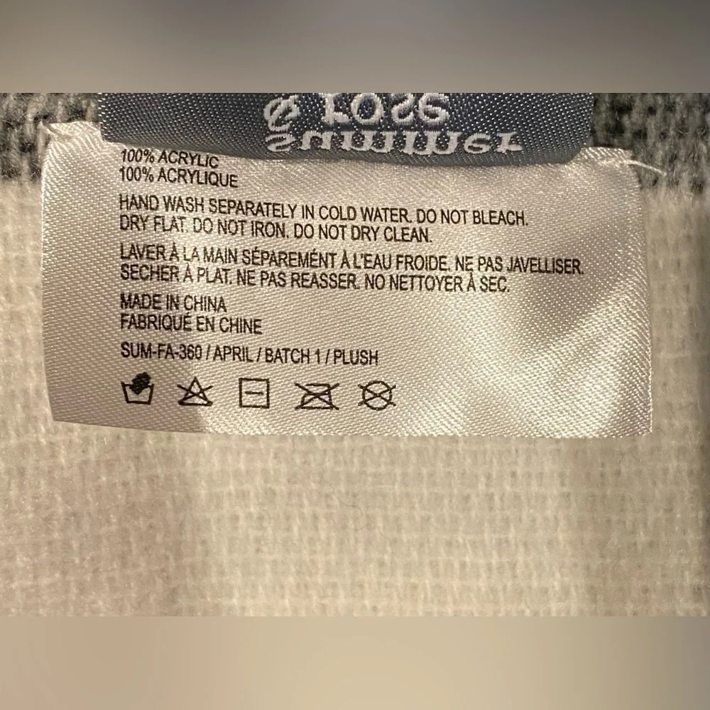 Summer & Rose Black and White Buffalo Check Toggle-Close Poncho